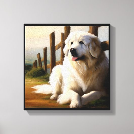 Grote Pyreneeën Dog Canvas Afdruk (Voorkant)