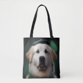 Grote Pyreneeën Dog in St. Patrick's Day Dress Tote Bag (Voorkant)
