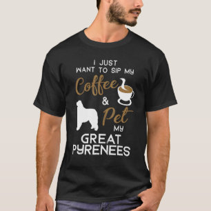 Grote Pyreneeën Dog Koffee eigenaar van kerstfeest T-shirt