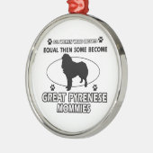 Grote Pyreneeën Dog-ontwerpen Metalen Ornament (Links)