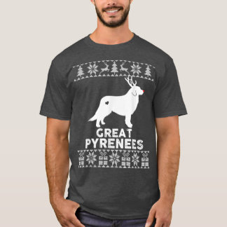 Grote Pyreneeën Dog Pet Lover Reindeer Ugly Christ T-shirt