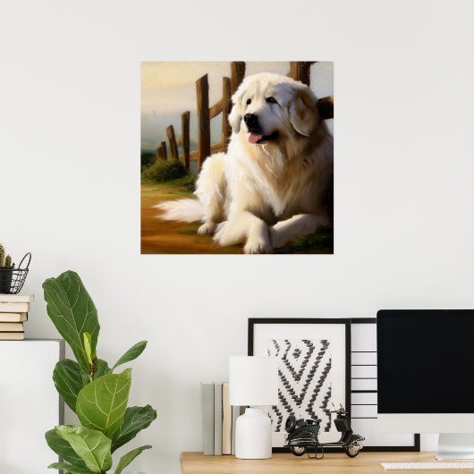 Grote Pyreneeën Dog Poster (Thuiskantoor)