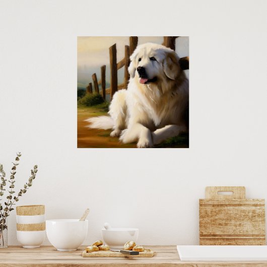 Grote Pyreneeën Dog Poster (Keuken)