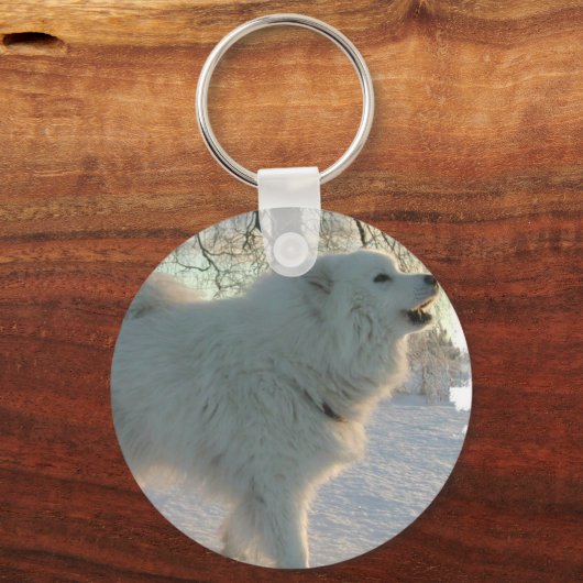 Grote Pyreneeën Dog Sleutelhanger (Voorkant)