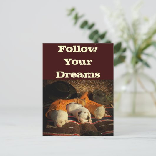 Grote Pyreneeën Dream Big Briefkaart (Staand voorkant)