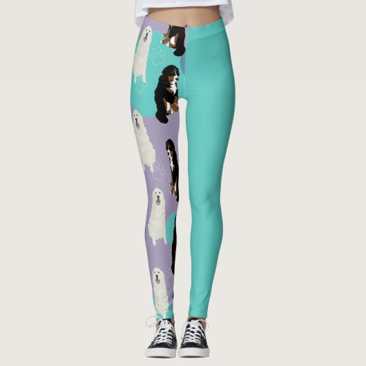 Grote Pyreneeën en Bernese Mountain Dog  Leggings (Voorkant)