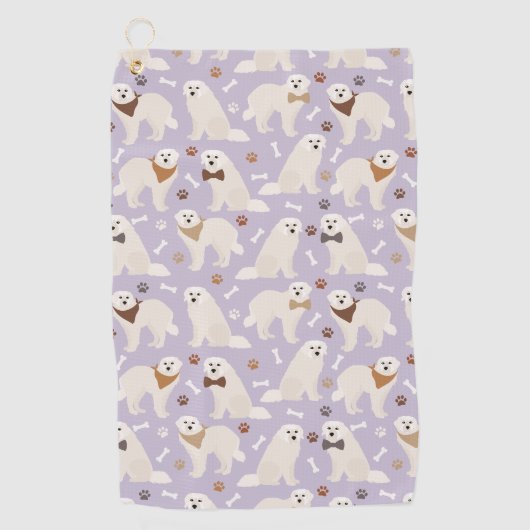 Grote Pyreneeën en Botten Golfhanddoek (Voorkant)