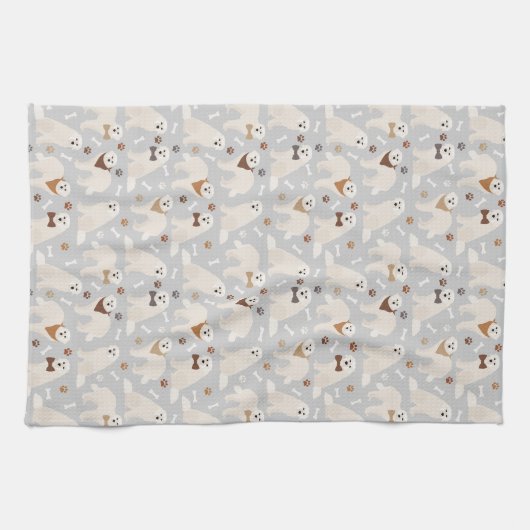 Grote Pyreneeën en Botten keukenhanddoeken (Horizontaal)