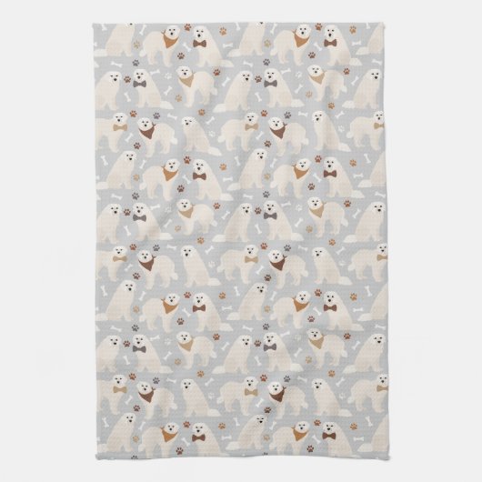 Grote Pyreneeën en Botten keukenhanddoeken (Verticaal)