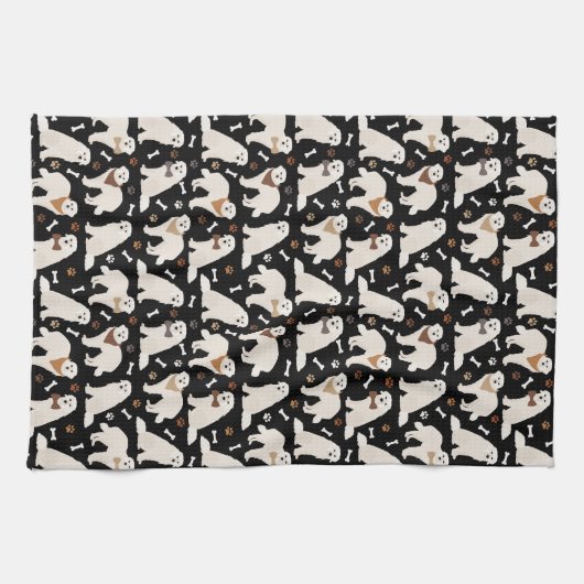 Grote Pyreneeën en Botten keukenhanddoeken (Horizontaal)