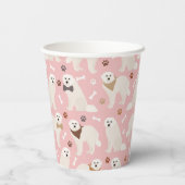 Grote Pyreneeën en Botten papierbekertjes Papieren Bekers (Achterkant)