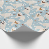 Grote Pyreneeën en Botten Verpakkingspapier Cadeaupapier (Hoek)