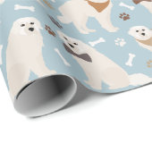 Grote Pyreneeën en Botten Verpakkingspapier Cadeaupapier (Rol Hoek)