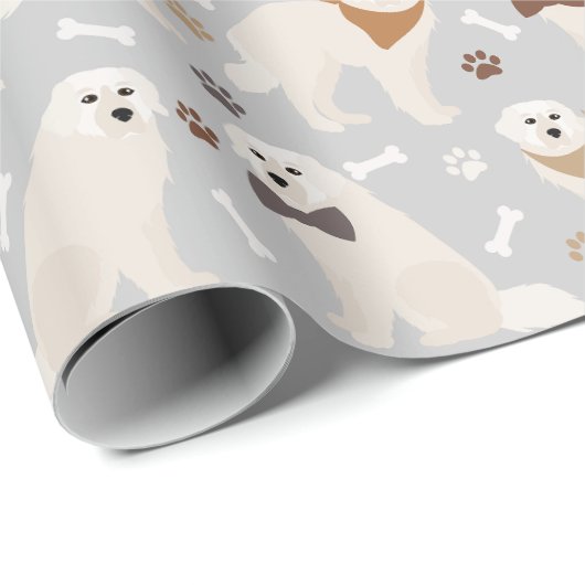 Grote Pyreneeën en Botten Verpakkingspapier Cadeaupapier (Rol Hoek)