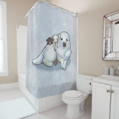 Grote Pyreneeën en lammeren Douchegordijn (In situ)