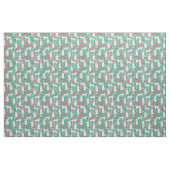 Grote Pyreneeën floralen turquoise Stof (Fat Quarter)