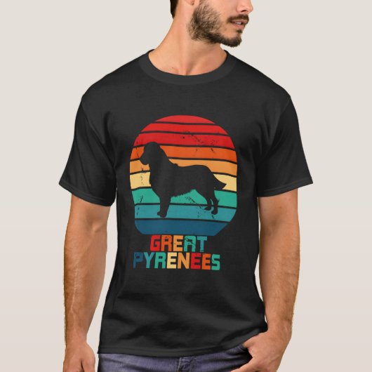 Grote Pyreneeën gevulde dierlijke silhouet honden T-shirt (Voorkant)