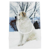 Grote Pyreneeën Gift Bag Medium Cadeauzakje (Achterkant)