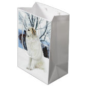 Grote Pyreneeën Gift Bag Medium Cadeauzakje (Achterkant Gekanteld)