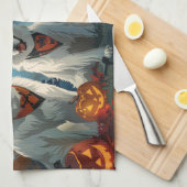 Grote Pyreneeën Halloween Griezelen Theedoek (Quarter Fold)