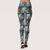 Grote Pyreneeën Halloween Griezelig Leggings (Achterkant)