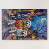 Grote Pyreneeën Halloween kostuum voor trick-or-tr Legpuzzel (Horizontaal)