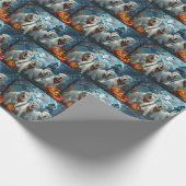 Grote Pyreneeën Halloween Spooky Cadeaupapier (Hoek)