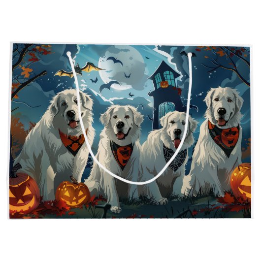 Grote Pyreneeën Halloween Spooky Groot Cadeauzakje (Achterkant)