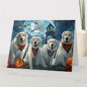 Grote Pyreneeën Halloween Spooky Kaart (Voorkant)