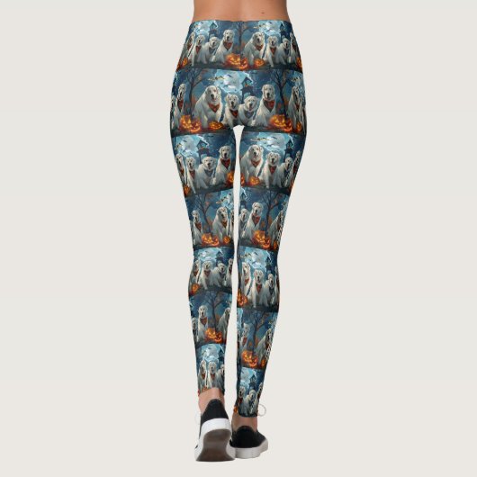Grote Pyreneeën Halloween Spooky Leggings (Achterkant)