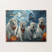 Grote Pyreneeën Halloween Spooky Legpuzzel (Horizontaal)