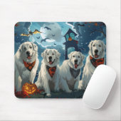 Grote Pyreneeën Halloween Spooky Muismat (Met muis)