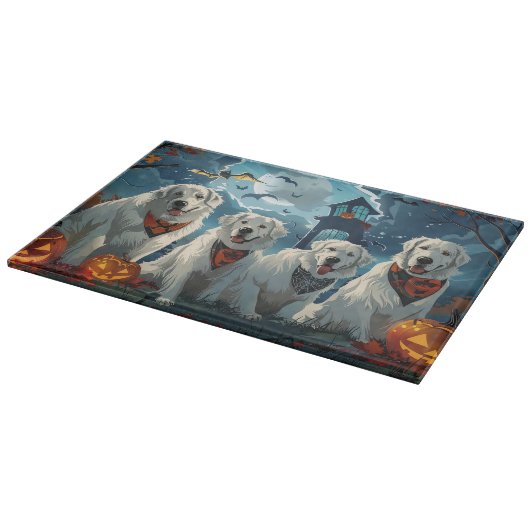 Grote Pyreneeën Halloween Spooky Snijplank (Hoek)