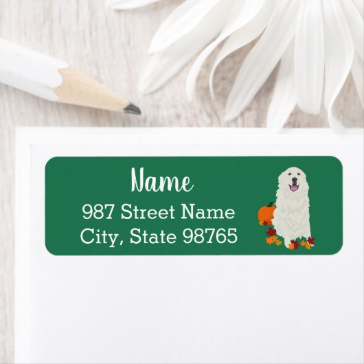 Grote Pyreneeën herfst Etiket (Insitu)