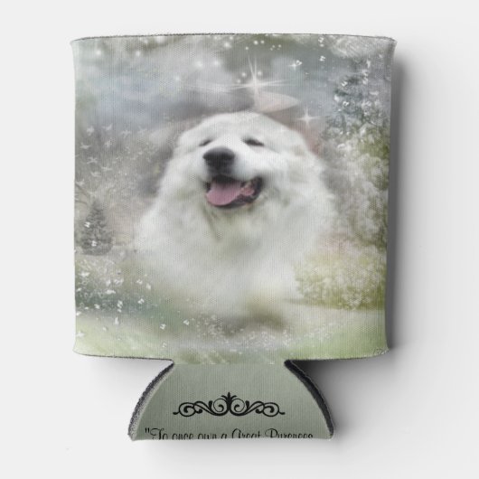 Grote Pyreneeën Holiday/Winter Scene Blikjeskoeler (Voorkant)