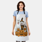Grote Pyreneeën Hond Geest Heks Halloween Matching Schort (Gedragen)