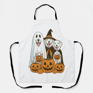 Grote Pyreneeën Hond Geest Heks Halloween Matching Schort