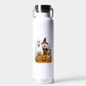 Grote Pyreneeën Hond Geest Heks Halloween Matching Waterfles (Voorkant)