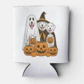Grote Pyreneeën Hond Ghost Witch Halloween Matchin Blikjeskoeler (Voorkant)