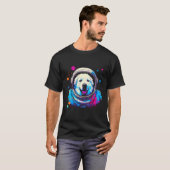 Grote Pyreneeën Hond Grappige Astronaut T-shirt (Voorkant volledig)