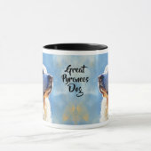 Grote Pyreneeën hond impressionistische verf Mok (Midden)