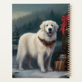 Grote Pyreneeën Hond in Sneeuw Kerstmis Planner (Achterkant)