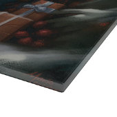 Grote Pyreneeën Hond in Sneeuw Kerstmis Snijplank (Hoek)