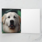 Grote Pyreneeën hond in St. Patrick's Day jurk Kaart (Binnen)