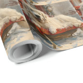 Grote Pyreneeën Hond Kerstfeest Cadeaupapier (Rol Hoek)