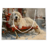 Grote Pyreneeën Hond Kerstfeest Groot Cadeauzakje (Voorkant)