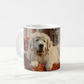 Grote Pyreneeën Hond Kerstfeest Koffiemok (Voorkant links)