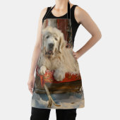 Grote Pyreneeën Hond Kerstfeest Schort (Insitu)