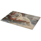 Grote Pyreneeën Hond Kerstfeest Snijplank (Hoek)