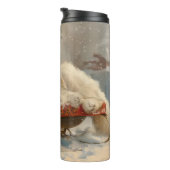 Grote Pyreneeën Hond Kerstfeest Thermosbeker (Geroteerd rechts)